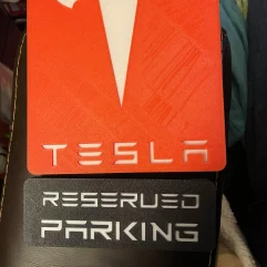 Tesla Reserved Parking Sign